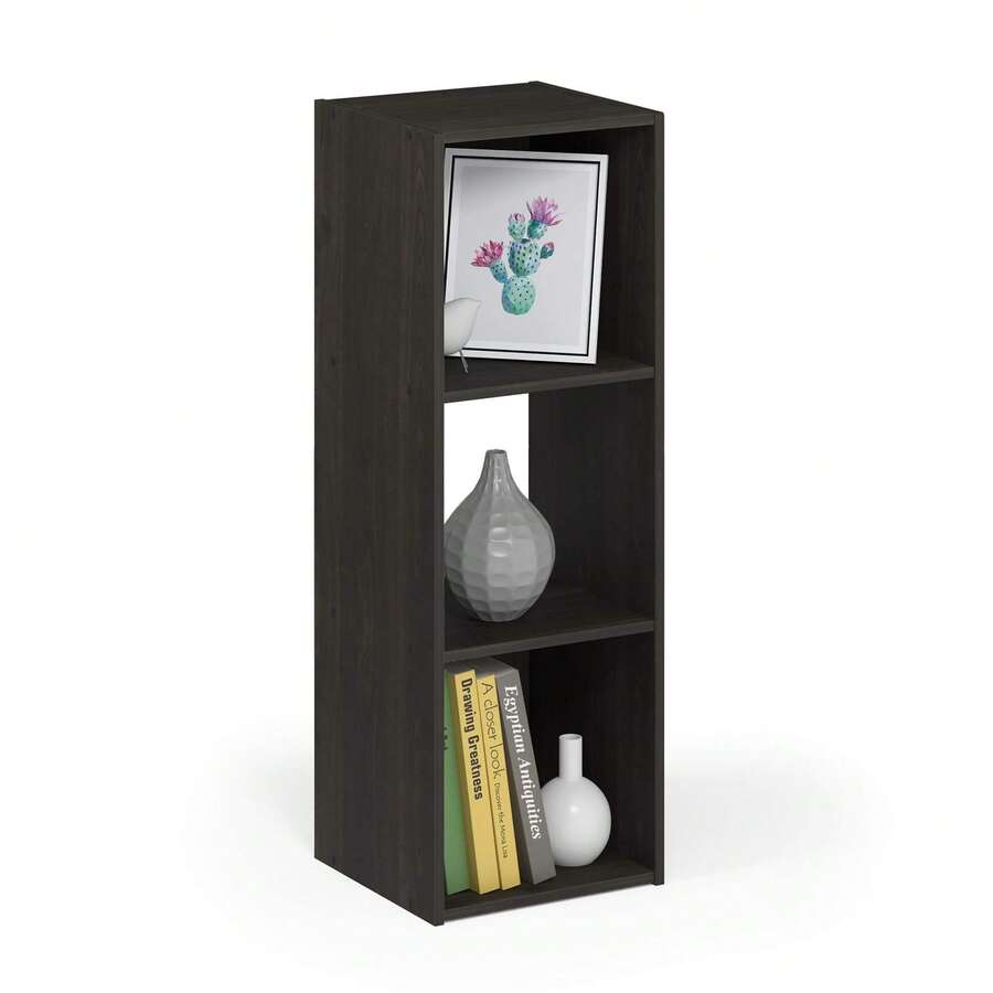 Pelli 3x1 Cubic Storage Cabinet, Espresso, Versatile Room Storage Furniture, Cube Shelf Organizer, Bedroom White Shelves, Tabletop Book Shelf, And Etagere For Room Organization - 濃縮咖啡 - 查看 1
