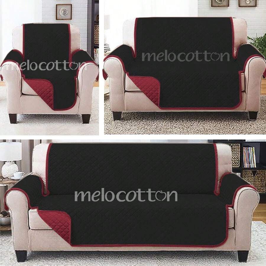 Set Of 3 Room Protectors - Double View Quilted - Red Violet - View 1