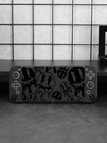 1 pieza Funda protectora con diseño de rostro sonriente negro compatible con Switch OLED/Switch NS/Lite, accesorios compatibles con la consola Switch - Negro - Ver 2