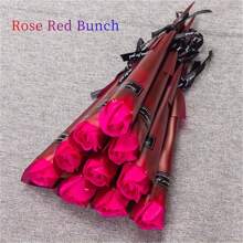 10 件浪漫香皂玫瑰花束 - 情人节、母亲节、婚礼的完美之选 - 独特的派对礼物和真挚的礼物 - 彩色 - 查看 9