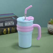 1 件双层超大迷你汽车杯高档吸管杯 316 不锈钢便携式带手柄、冷却和保温 - 情人节、妻子、妈妈、女儿、姐妹、奶奶的完美礼物 - 适合户外露营、仅手洗、不含 PVC、非常适合跑步和圣诞节、母亲节、毕业典礼、祖父母节等节日 - 厨房和餐厅使用 - 巨大迷你吸管杯 - 查看 6