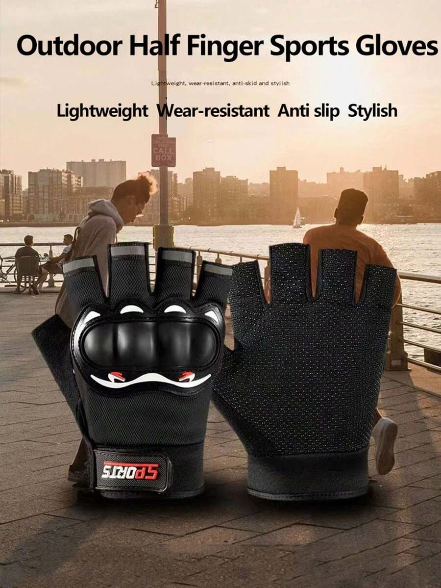 1pair Breathable Anti-Slip Touchscreen Protective Gloves For Cycling, Motorcycle, Outdoor Sports