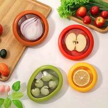 Large Capacity Silicone Fruit Storage Box - Keep Fresh Longer, Reusable, Airtight, Stackable, Containers For Avocado, Onions, Lemons, Potatoes, Vegetables Fruits - Perfect For Fridge Organization And Meal Prep,Kitchen Storage,Kitchen Organizer,Kitchen Organiser,Storage Items,Kitchen,Storage,Organizer,Organiser,Organization,Organizers,Drawer Organizer,Travel,Kitchen Items,Kitchen Utensils,Kitchen Tools,Kitchen Things. - Multicolor - View 5