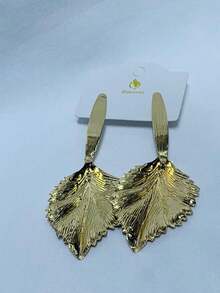 IMPORTED PLATED EARRING - 金葉 - 查看 2