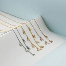 Personal Customized Name Necklaces Micro Inlay Cubic Zirconia Women's Nick Name Necklace Personalized Custom Name Short Stainless Steel Diamond Chain