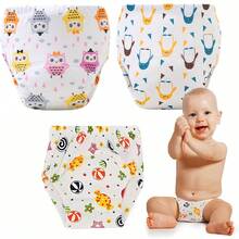 2pcs/Set Baby Potty Training Pants Reusable Cloth Diapers Breathable Summer Underwear Baby Shower Family Decorations Gifts - Multicolor - View 2