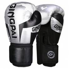 GINGPAI Guantes de boxeo de camuflaje plateado para hombres y mujeres, kickboxing, MMA, Muay Thai, entrenamiento con sacos de boxeo, equipo de lucha profesional y duradero para adultos y jóvenes - camuflaje plata - Ver 11
