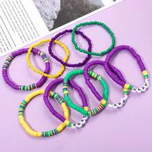 Bộ vòng tay phong cách lễ hội 9 chiếc/bộ, vòng tay đất sét polyme, vòng tay co giãn đính hạt, vòng tay tình bạn, phong cách Bohemian dành cho nam và nữ, bộ quà tặng cho cặp đôi - Màu sắc hỗn hợp - Xem 4