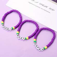 Bộ vòng tay phong cách lễ hội 9 chiếc/bộ, vòng tay đất sét polyme, vòng tay co giãn đính hạt, vòng tay tình bạn, phong cách Bohemian dành cho nam và nữ, bộ quà tặng cho cặp đôi - Màu sắc hỗn hợp - Xem 5