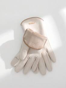 1 Cặp Găng tay đạp xe cảm ứng chống gió mùa đông ấm áp cho nữ, lớp lót nhẹ - Nhiều màu - Xem 3