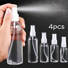4pcs Refillable Fine Mist Spray Bottle Set, 30/50/100ml Travel Perfume Atomizer Containers