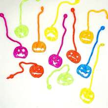 20 Stück, gemischte Halloween Stretchy Sticky Hände Kürbis Geist Party Geschenke, Halloween Süßigkeiten oder Tricks Geschenkspielzeug für Leckereientüten, Schatzkisten, Klassenzimmerpreise, Piñata-Füllungen, Weihnachten