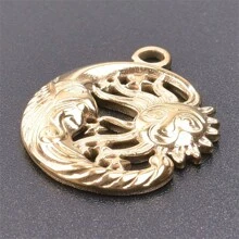 5 pièces Breloques pendentifs en acier inoxydable vintage plaqué or et argent en forme de tortue, de tournesol et de feuille pour la fabrication de bijoux DIY, colliers, bracelets, boucles d'oreilles, décoration de fermeture éclair de sac