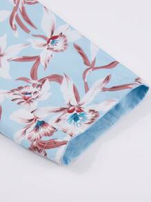 Giolshon Women's Cream Double-Sided Hooded Jacket - Reversible Printed Design, Casual & Fashionable, Suitable For Daily Layering, Autumn/Winter - Blue - View 11