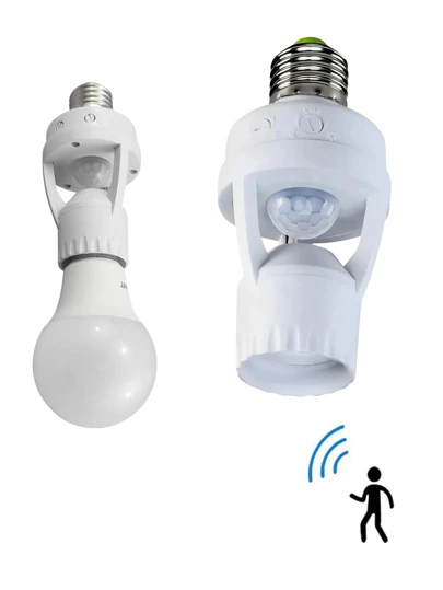 Suporte bocal Lâmpada Sensor Infravermelho Detector Aproximação 360° Controle Luz Tempo