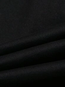 Pantalones casuales con logo bordado para niños pequeños, primavera y otoño - Negro - Ver 10