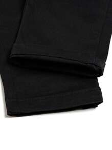 Pantalones casuales con logo bordado para niños pequeños, primavera y otoño - Negro - Ver 8