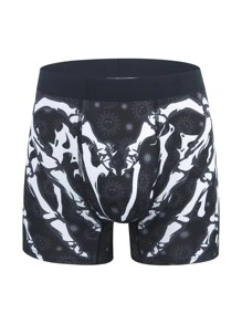 4pcs Men/Young Devil Claw Printed Boxer Briefs - Multicolor - View 4