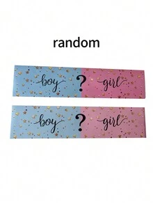 10 piezas Pegatinas para revelar el género del bebé, etiquetas de regalo para fiesta de baby shower, decoraciones familiares para baby shower - Multicolor - Ver 7