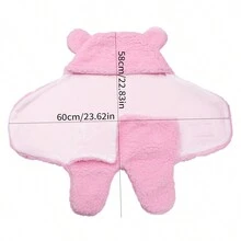 1 件 0-3 个月婴儿睡袋，婴儿防踢腿开口睡袋，婴儿推车羊毛保暖襁褓毯，适合秋冬季 - 彩色 - 查看 3