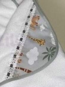 Baby Bath Towel Double Sided Diaper With Hood - 淺灰色 - 查看 2