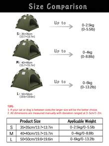 1pc Solid Color Breathable & Washable Lightweight Pet Tent For Small Dogs & Cats, Suitable For All Seasons