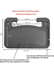 1pc Multifunctional Minimalist Car Dining Tray - one-size - View 4