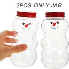 Botellas de jugo de Navidad, tarros con forma de muñeco de nieve Botellas de agua reutilizables de plástico, jarras de caramelos, botellas de leche, recipientes transparentes para hacer jugo, beber Botellas vacías con mini bufandas para fiestas de Navidad, leche, té, bebidas 500ml Decoraciones de Navidad, Regalos de Navidad, Papel de regalo de Navidad, Artículos para fiestas de Navidad, Bolsas de regalo de Navidad, Etiquetas de Navidad - Multicolor - Ver 13