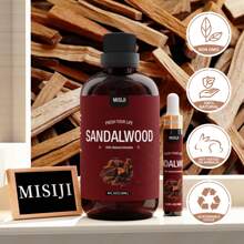 118ml 大容量檀香精油 - 蒸馏提取物，包括 10ml 旅行装，适用于芳香疗法扩散器、皮肤和头发护理、制作香水、肥皂、蜡烛、办公室、卧室、瑜伽、旅行 - 檀香 - 查看 9