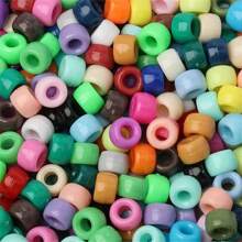 约 1850 件/包 6x9 毫米多色亚克力马形珠子套装 - 散装未包装，适用于 DIY 手链项链珠宝制作工艺装饰 - 一袋 - 查看 26