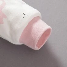 2.5tog 轻质加垫卡通图案儿童睡袋，舒适婴幼儿双腿分离睡袋，适合春秋季节爱情人节 - 粉色 - 查看 4