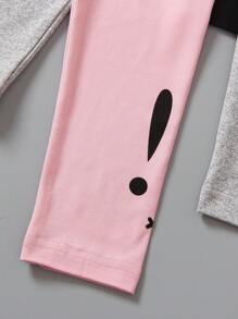 3pcs/Set Girls Basic Rabbit Print Leggings, Stylish & Minimalist, Suitable For All Seasons - Multicolor - View 5