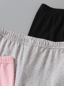 3pcs/Set Girls Basic Rabbit Print Leggings, Stylish & Minimalist, Suitable For All Seasons - Multicolor - View 3