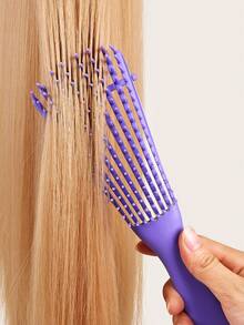 1 件章鱼梳，顺发刷，更快更容易梳理湿发或干发，无痛，波浪/卷发/卷曲/油性/浓密/长发，打结顺发器易于清洁的发梳/发刷-橙色 - 橘色 - 查看 7