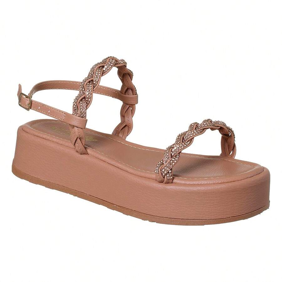 Women's Flatform Strass Papete Birken Comfort Platform Sandal - 棕色 - 查看 1