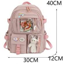 2025 Cute Women Backpacks Waterproof Multi-Pocket Nylon School Backpack For Student Female Girls Kawaii Laptop Book Pack Mochilas - Pink - View 11