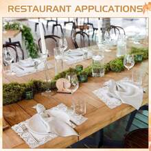 100pcs, White Paper Doilies, Disposable Paper Lace Doilies For Food Decorative Doilies Placemats For Table Wedding Birthday Cakes Desserts Food Decoration - Assorted Sizes (Round Rectangle Oval Heart) - White - View 12