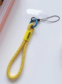 1 pièce Porte-cartes portable en nylon minimaliste et personnalisé avec un seul bouton, avec une petite boucle pour un cordon anti-perte pour téléphone. Compatible avec les clés, les cartes Galaxy. Cadeaux de suspension pour la mère, la famille, les amis, l'anniversaire, les vacances, un charm de téléphone, une chaîne de téléphone.