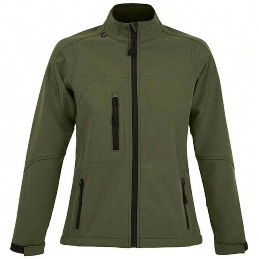 SOLS Womens/Ladies Roxy Soft Shell Jacket (Breathable, Windproof And Water Resistant) (Dark Green) - Dark Green - View 1