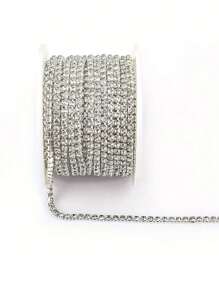 10Yards/Roll SS6-SS16 Crystal Rhinestones Chain Sliver Base Sew-On Glue-On For Clothes DIY Garment Accessories Trim Chain