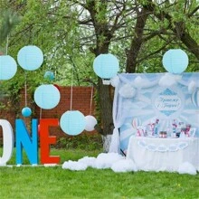 6pcs 6-Inch Orange Round Paper Lantern, Chinese Paper Lantern Decor For Birthday Wedding Party, Bridal Shower,Christmas