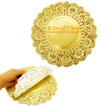 100 piezas Ronda/Rectangular Papel Encaje Doilies Manteles Individuales Papel - Decorativo y Desechable Para Postres, Alimentos Fritos, Decoración de Mesas de Boda, Embalaje de Pasteles Aire Freidora Liners Aire Freidora Papel Airfryer Air Frier
