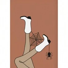 1pc Western Halloween Cowboy Ghost And Cowgirl Poster, Frameless Canvas Poster, Ideal Gift For Dormitory, Bedroom, Living Room, Corridor Halloween Decor Christmas Decoration Thanksgiving Wedding Home Decor Home Decor Fall Decor Autumn Decor Birthday Decorations For Gifts Party Supplies Indoor Holiday Festival Decor Wall Decor Halloween Ornaments