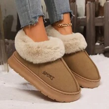 OBOVAY Dép đi trong nhà chống trượt bằng mút hoạt tính EVA màu trơn mới cho nam, dành cho cả nam và nữ, phù hợp cho mùa thu/đông - màu nâu - Xem 3