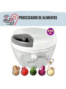Manual Food Crusher Processor Multi Processor With 3 Stainless Steel Blades 500ml For Garlic For Seasoning - NHIỀU - Xem 1