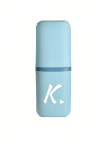 1pc Daisy Letter A-Z Portable Toothbrush Case, Keep Your Toothbrush Clean And On The Go!Travel Toothbrush Holder, Portable Toothbrush Cup Cover, Suitable For Travel, Camping, Business Travel, And School, Multi-Purpose Toothbrush Cup, Travel Wash Cup, Toothbrush And Toiletries Storage Kit, Minimalist Toiletries Storage Box, Travel Essentials, Bathroom Accessories, Household Items, And Storage Supplies - Baby Blue - View 12