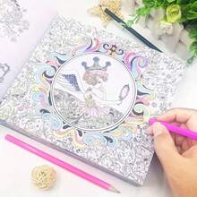 8 pezzi Set completo Giardino Segreto di libri da colorare a mano per alleviare lo stress, per il rilassamento e il disegno artistico consapevole, adatto per ufficio, scuola e qualsiasi fascia di età (stile copertina casuale) - Multicolore - Visualizzare 5