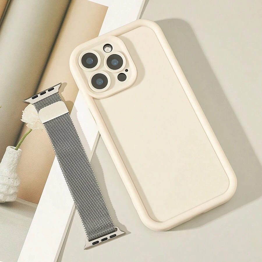 2pcs/Set Fashionable Breathable Milanese Steel Band & Liquid Silicone