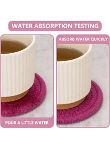 4 Stücke/Set zufällige Farben rosa süße Untersetzer für Getränke, saugfähiges Set, Untersetzer für Kaffeetisch, Untersetzer für Schreibtisch, Haushaltsgegenstände für neues Zuhause