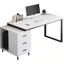 Escritorio Sencillo Mesa De Ordenador Y Estudio 100x50x72cm - Blanco - Ver 1